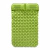 Ultralekki materac dmuchany dwuosobowy do spania na kemping i trekking HyperMotion Campmat – 190x120 cm – zielony